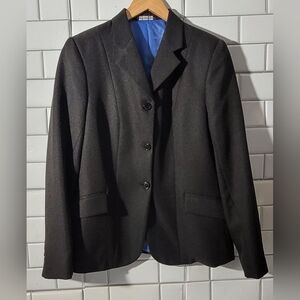 Devon-Aire Fine Riding Attire Ladies Black 3 Button Blazer Double Rear Vent   S